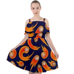 Space Patterns Pattern Cut Out Shoulders Chiffon Dress by Hannah976