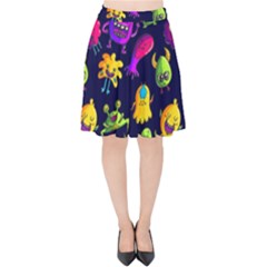 Space Patterns Velvet High Waist Skirt by Hannah976