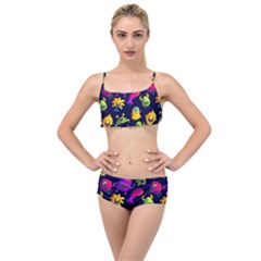 Space Patterns Layered Top Bikini Set by Hannah976