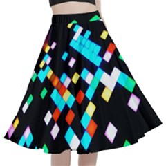 Dance Floor A-line Full Circle Midi Skirt With Pocket by Hannah976