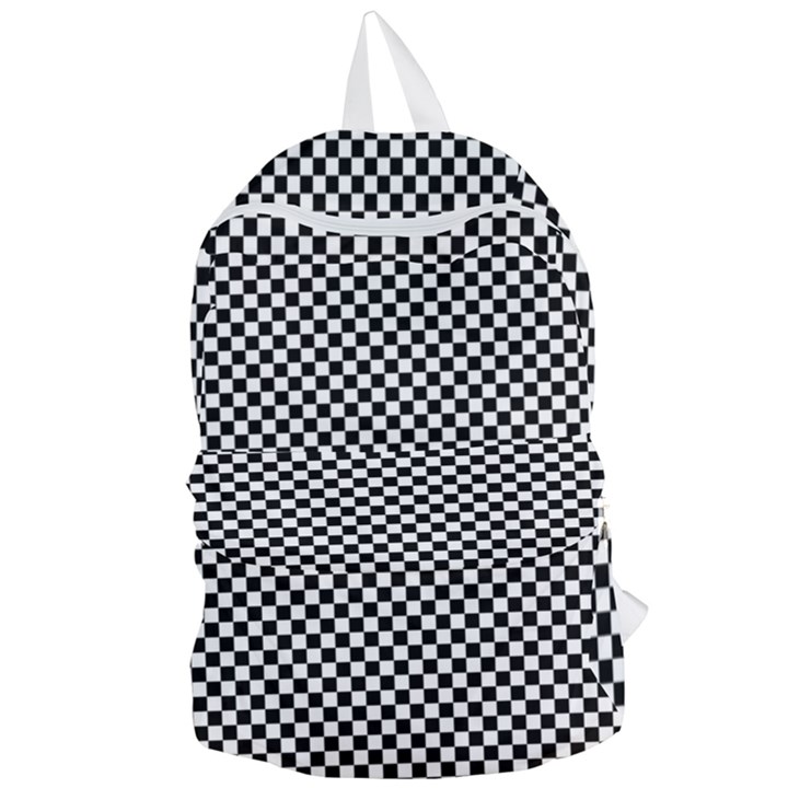 Black And White Checkerboard Background Board Checker Foldable Lightweight Backpack