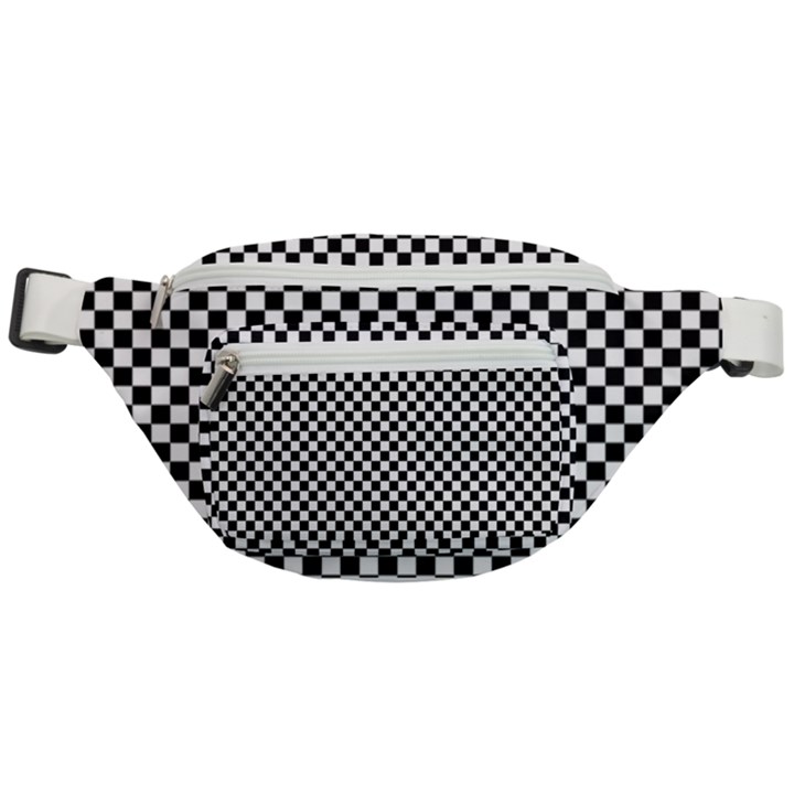 Black And White Checkerboard Background Board Checker Fanny Pack