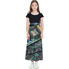 Computer Ram Tech - Kids  Flared Maxi Skirt by Hannah976