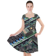 Computer Ram Tech - Cap Sleeve Midi Dress by Hannah976