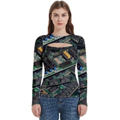 Computer Ram Tech - Women s Cut Out Long Sleeve T-shirt by Hannah976