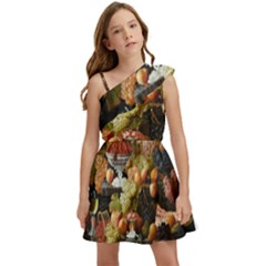 Abundance Of Fruit Severin Roesen Kids  One Shoulder Party Dress by Hannah976