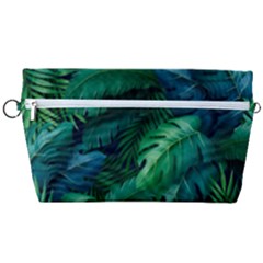 Tropical Green Leaves Background Handbag Organizer by Hannah976