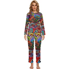 Vector Art Pattern - Womens  Long Sleeve Lightweight Pajamas Set by Hannah976