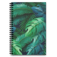 Tropical Green Leaves Background 5 5  X 8 5  Notebook by Hannah976