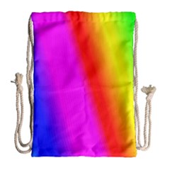 Multi Color Rainbow Background Drawstring Bag (large) by Hannah976