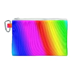 Multi Color Rainbow Background Canvas Cosmetic Bag (large) by Hannah976