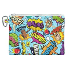 Comic Elements Colorful Seamless Pattern Canvas Cosmetic Bag (xl) by Hannah976