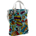 Comic Elements Colorful Seamless Pattern Canvas Messenger Bag View2