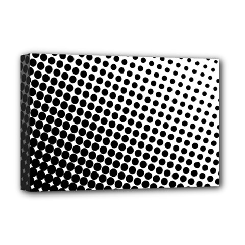 Background-wallpaper-texture-lines Dot Dots Black White Deluxe Canvas 18  X 12  (stretched) by Hannah976