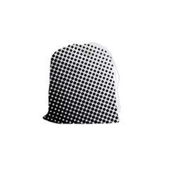 Background-wallpaper-texture-lines Dot Dots Black White Drawstring Pouch (small) by Hannah976