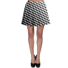 Background-wallpaper-texture-lines Dot Dots Black White Skater Skirt by Hannah976