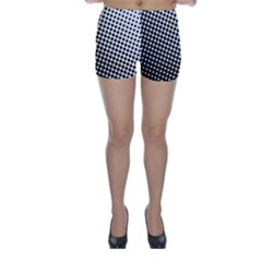 Background-wallpaper-texture-lines Dot Dots Black White Skinny Shorts by Hannah976