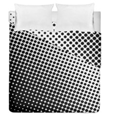 Background-wallpaper-texture-lines Dot Dots Black White Duvet Cover Double Side (queen Size) by Hannah976