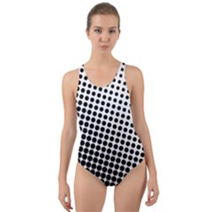 Background-wallpaper-texture-lines Dot Dots Black White Cut-out Back One Piece Swimsuit by Hannah976