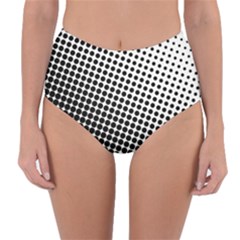 Background-wallpaper-texture-lines Dot Dots Black White Reversible High-waist Bikini Bottoms by Hannah976