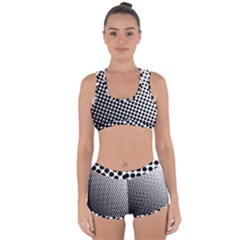 Background-wallpaper-texture-lines Dot Dots Black White Racerback Boyleg Bikini Set by Hannah976