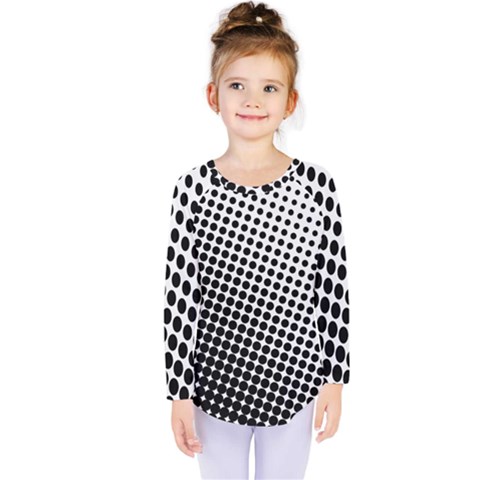 Background-wallpaper-texture-lines Dot Dots Black White Kids  Long Sleeve T-shirt by Hannah976