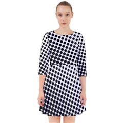 Background-wallpaper-texture-lines Dot Dots Black White Smock Dress by Hannah976