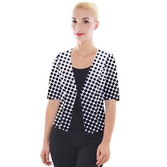 Background-wallpaper-texture-lines Dot Dots Black White Cropped Button Cardigan by Hannah976