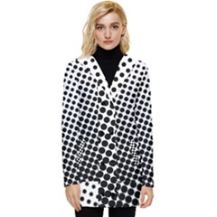 Background-wallpaper-texture-lines Dot Dots Black White Button Up Hooded Coat  by Hannah976