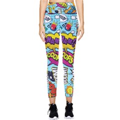 Comic Elements Colorful Seamless Pattern Pocket Leggings  by Hannah976