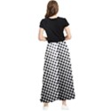 Background-wallpaper-texture-lines Dot Dots Black White Maxi Chiffon Skirt View2