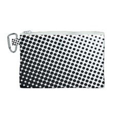 Background-wallpaper-texture-lines Dot Dots Black White Canvas Cosmetic Bag (medium) by Hannah976