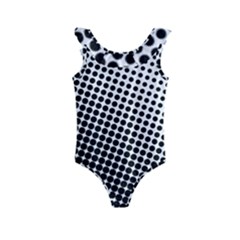 Background-wallpaper-texture-lines Dot Dots Black White Kids  Frill Swimsuit by Hannah976