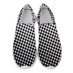 Background-wallpaper-texture-lines Dot Dots Black White Women s Slip On Sneakers by Hannah976