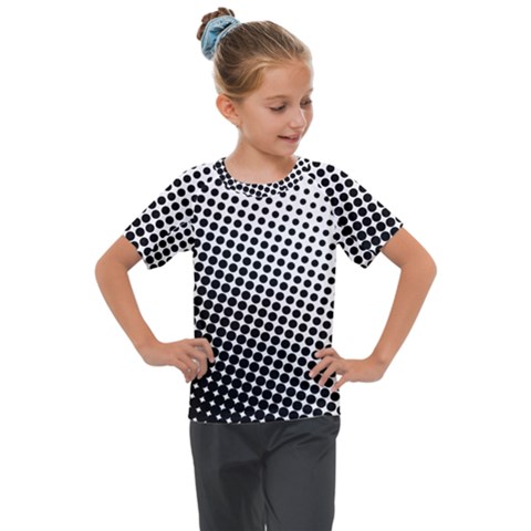 Background-wallpaper-texture-lines Dot Dots Black White Kids  Mesh Piece T-shirt by Hannah976