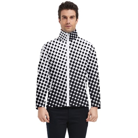 Background-wallpaper-texture-lines Dot Dots Black White Men s Bomber Jacket by Hannah976