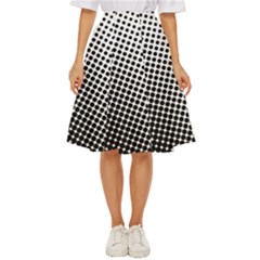 Background-wallpaper-texture-lines Dot Dots Black White Classic Short Skirt by Hannah976