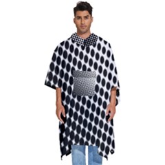 Background-wallpaper-texture-lines Dot Dots Black White Men s Hooded Rain Ponchos by Hannah976