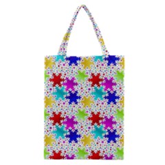 Snowflake Pattern Repeated Classic Tote Bag by Hannah976