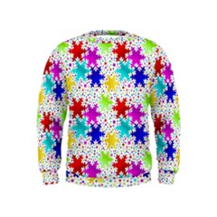 Snowflake Pattern Repeated Kids  Sweatshirt by Hannah976