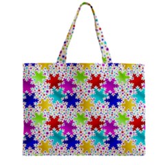 Snowflake Pattern Repeated Zipper Mini Tote Bag by Hannah976