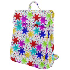 Snowflake Pattern Repeated Flap Top Backpack by Hannah976