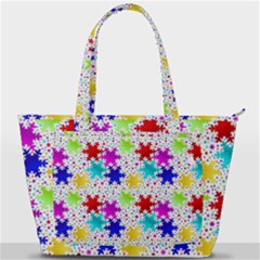 Snowflake Pattern Repeated Back Pocket Shoulder Bag  by Hannah976