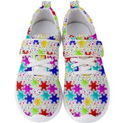 Snowflake Pattern Repeated Men s Velcro Strap Shoes by Hannah976