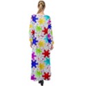 Snowflake Pattern Repeated Maxi Chiffon Beach Wrap View2