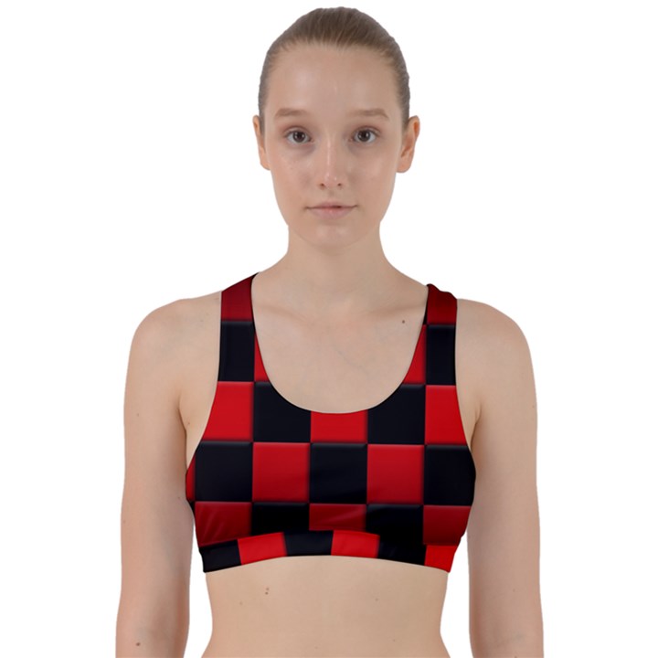 Black And Red Backgrounds- Back Weave Sports Bra