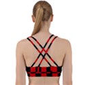 Black And Red Backgrounds- Back Weave Sports Bra View2