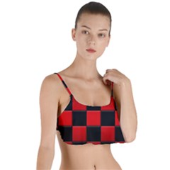 Black And Red Backgrounds- Layered Top Bikini Top  by Hannah976