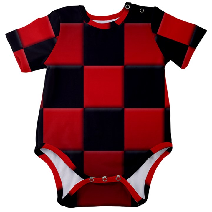 Black And Red Backgrounds- Baby Short Sleeve Bodysuit