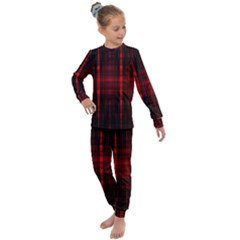 Black And Red Backgrounds Kids  Long Sleeve Set  by Hannah976